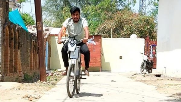 MP youth makes electric bicycle worth  ₹20,000 with range of 30 kms