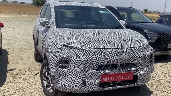 Tata Nexon facelift spied testing with new interior